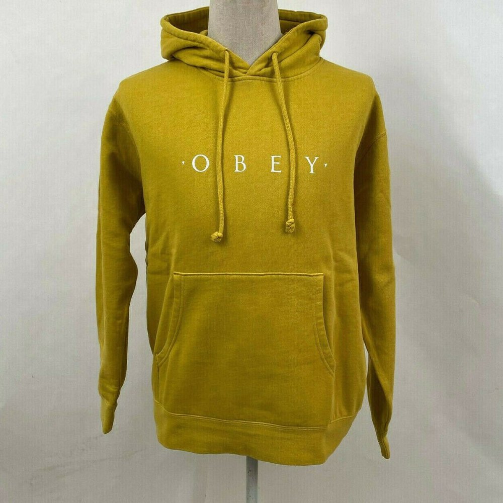 Obey Box Hoodie Sweatshirt "Novel Obey" Dusty Gold